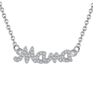 YX1596 925 Sterling Silver Mama Necklace Mother's Gift