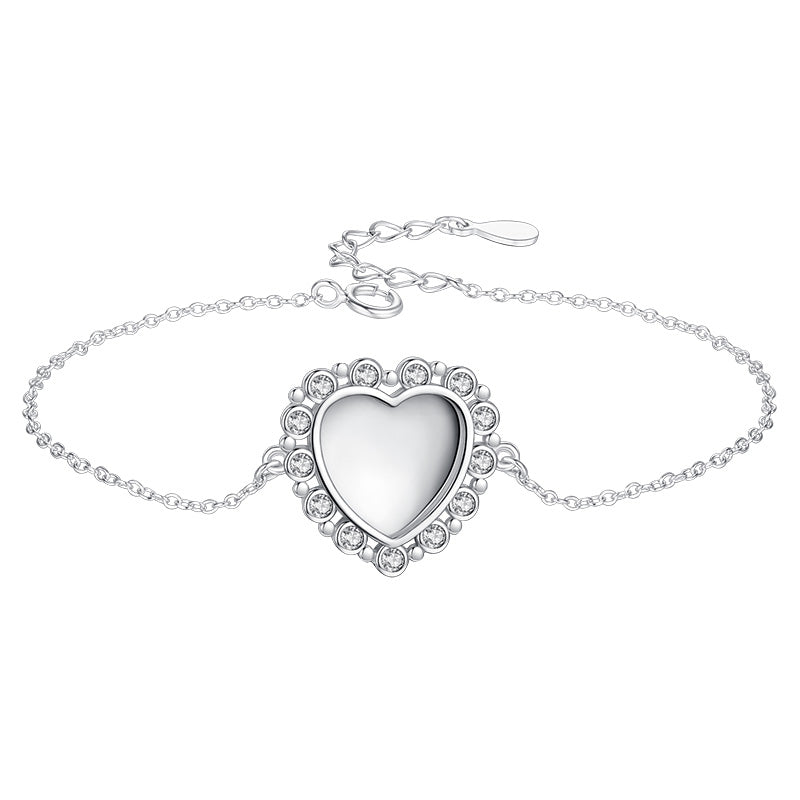 XPYS1055 925 Sterling Silver Lucky Heart Bracelet
