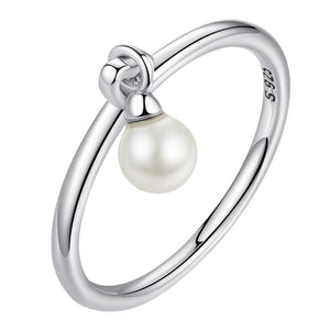 YJ1294 925 Sterling Silver Contemporary Ring Freshwater Pearl