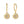 YHE0131 925 Sterling Silver Hammered Coin CZ Dangle Earring