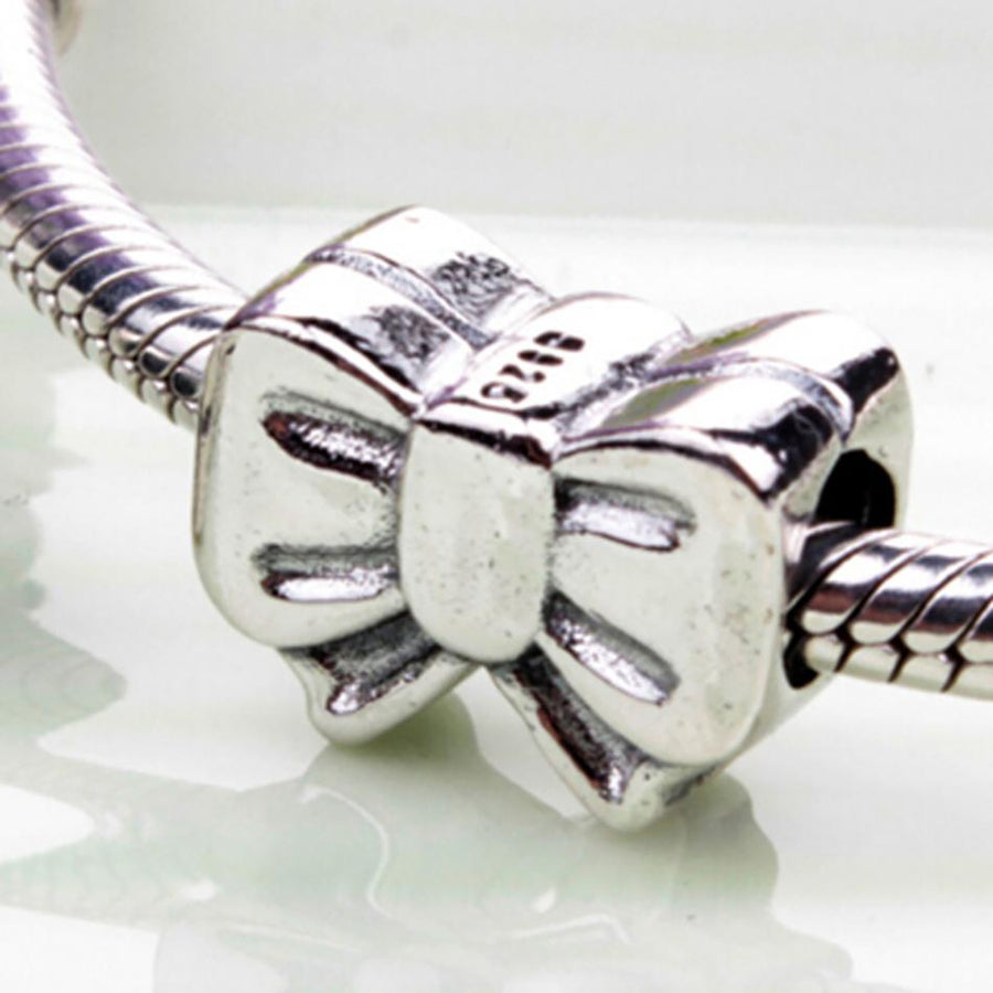 PY1092 925 Sterling Silver Bow Knot Charm