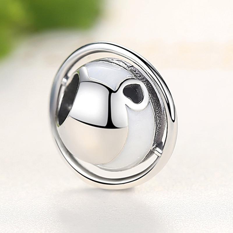 PY1735 925 Sterling Silver Magical Planet Charm Beads