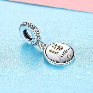 PY1807 925 Sterling Silver 16 Years Old Memento Charm
