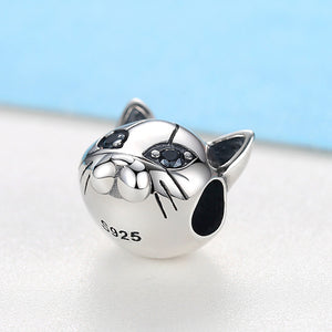 PY1802 925 Sterling Silver Pet Cat Bead Charm