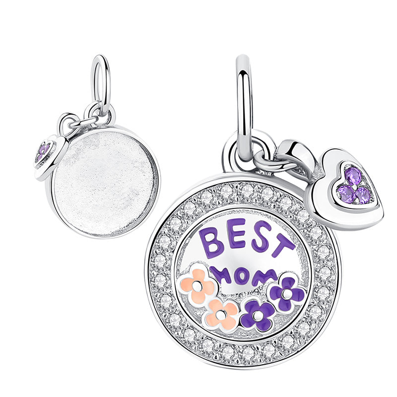 XPPY1030 925 Sterling Silver Mother's Day Photo Pendant(only fit for necklace)