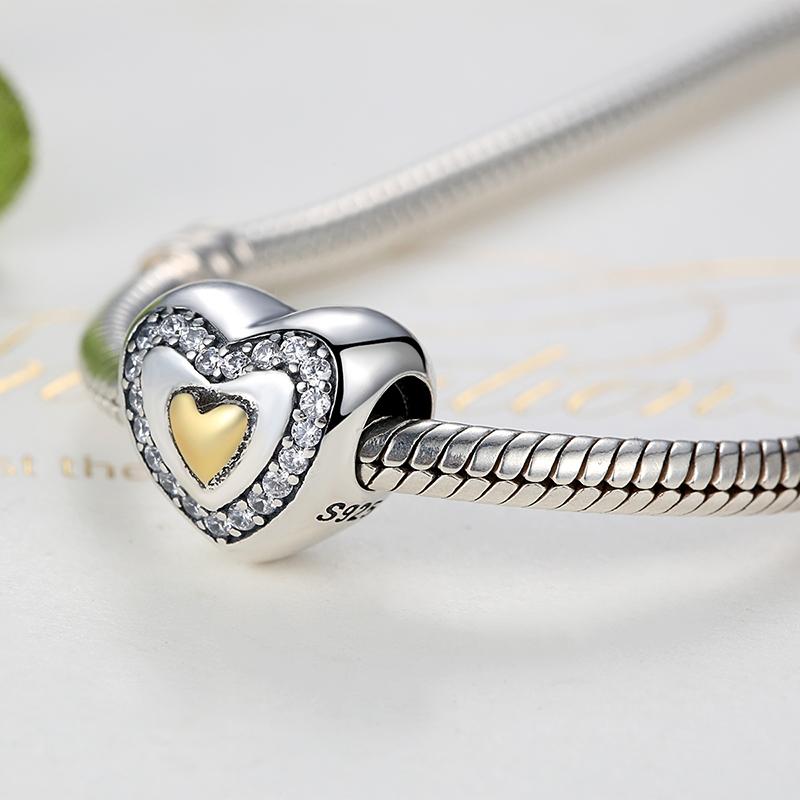 PY1258 925 Sterling Silver Heart Charm