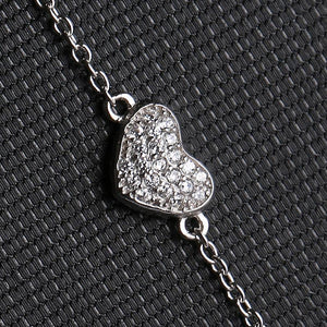 YS1027 925 Sterling Silver Symbol of Love Heart Bracelet