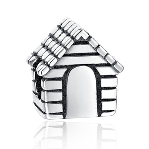 PY1211 925 Sterling Silver Little House Beads