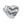PY1941 925 Sterling Silver Zebra Pattern Heart Shape Charm
