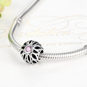 PY1236 925 Sterling Silver Flower Beads