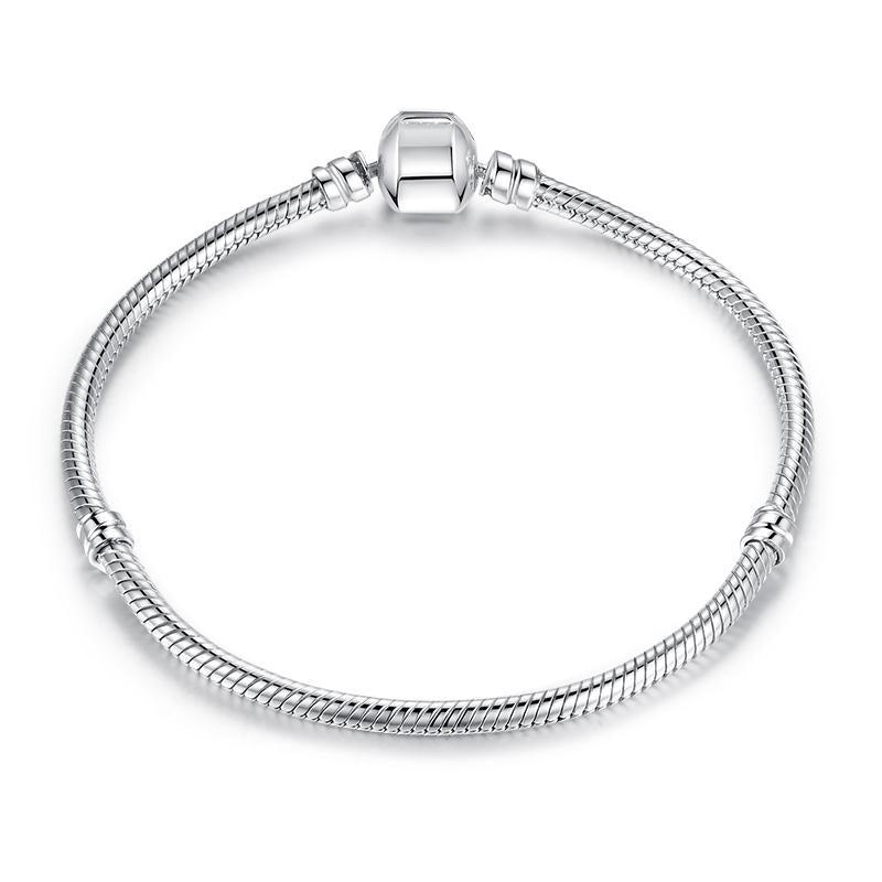 PY1199 S925 Silver Snake Chain Basic Bracelet