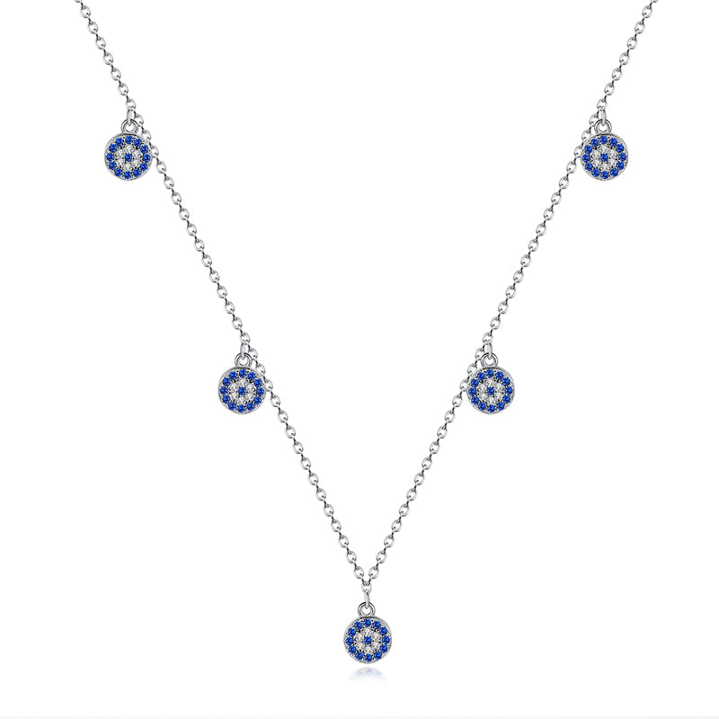 GX1442 925 Sterling Silver Classic Evil Eye Women Necklace
