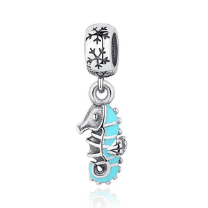 PY1125 925 Sterling Silver Tropical Seahorse Charm