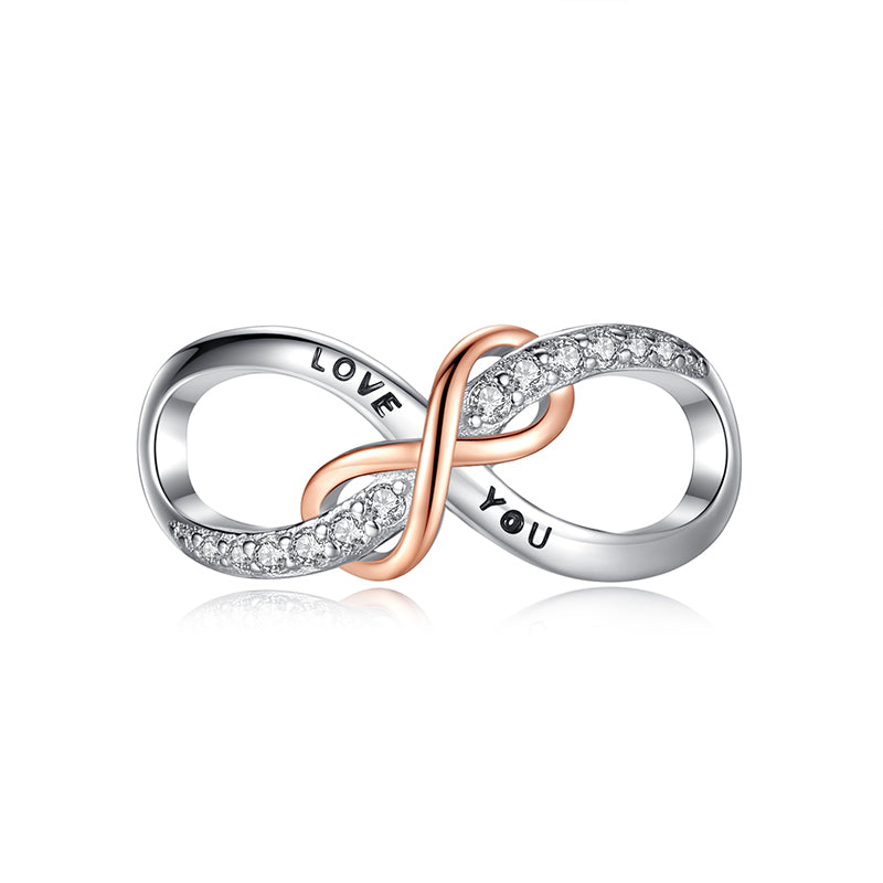 PY1922 925 Sterling Silver infinity love charm bead