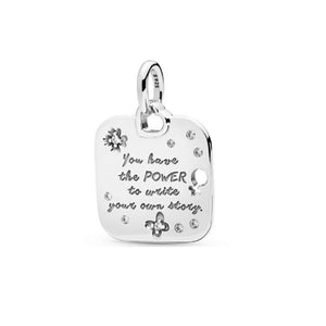 PY1840 925 Sterling Silver Love Card Charm