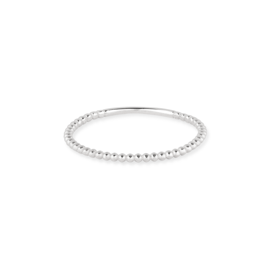 FJ0241 925 Sterling Silver Beaded Ring