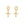 FE0993 925 Sterling Silver Cross Pendant Hoop Earrings