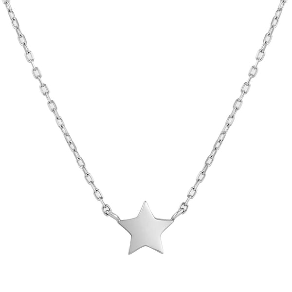 FX0917 925 Sterling Silver Simple Star Pendant Necklace For Women
