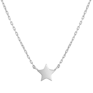 FX0917 925 Sterling Silver Simple Star Pendant Necklace For Women