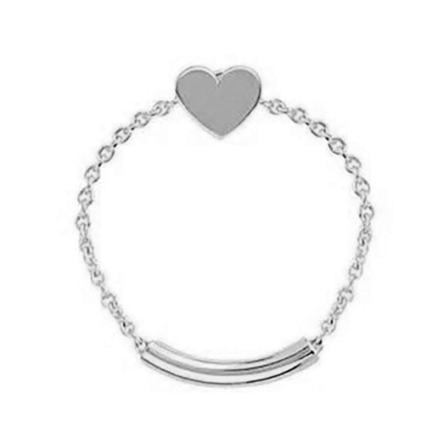 FJ0162 925 Sterling Silver Heart Ring