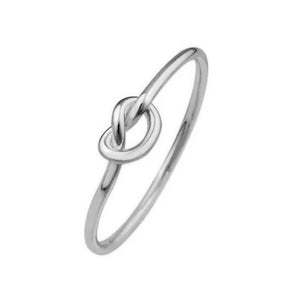FJ0021 925 Sterling Silver Knot Ring