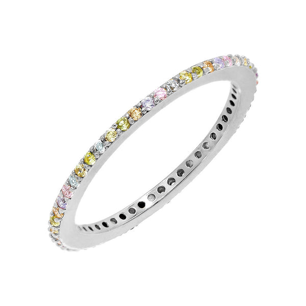 FJ0153 925 Sterling Silver Zircon Fine Ring