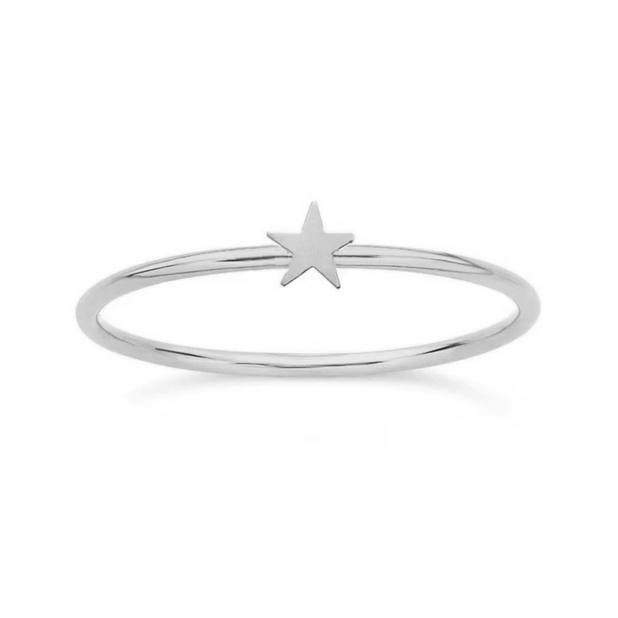 FJ0012 925 Sterling Silver Golden Star Ring