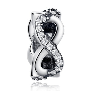 PY1388 925 Sterling Silver Infinity Love Spacer Charm
