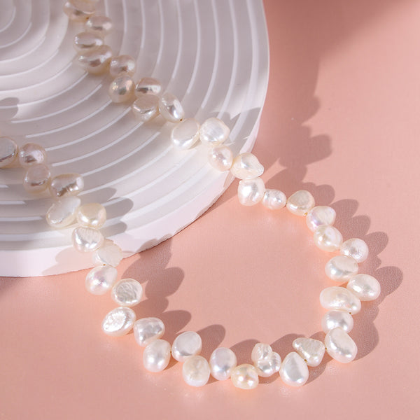 PN0052 925 Sterling Silver 7-8MM  Freshwater Pearl Women Choker Necklace