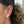 FE1251 925 Sterling Silver Triple Zircon Curve Stud Earrings