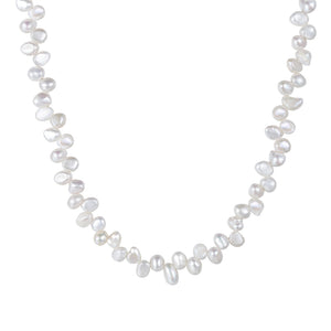 PN0052 925 Sterling Silver 7-8MM  Freshwater Pearl Women Choker Necklace