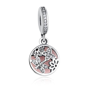 PY1194 925 Sterling Silver Summer Memory Pink Charm