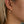 FE1733 925 Sterling Silver Cubic Zirconia Teardrop Hoop Earring