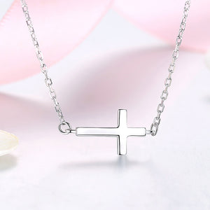 YX1618 925 Sterling Silver Fashion Cross Necklace