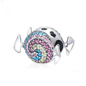 BA30  925 Sterling Silver Fashion CZ charm bead
