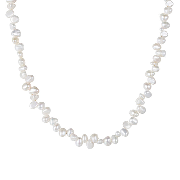 PN0028 925 sterling silver Baroque Pearl Women Choker Necklace