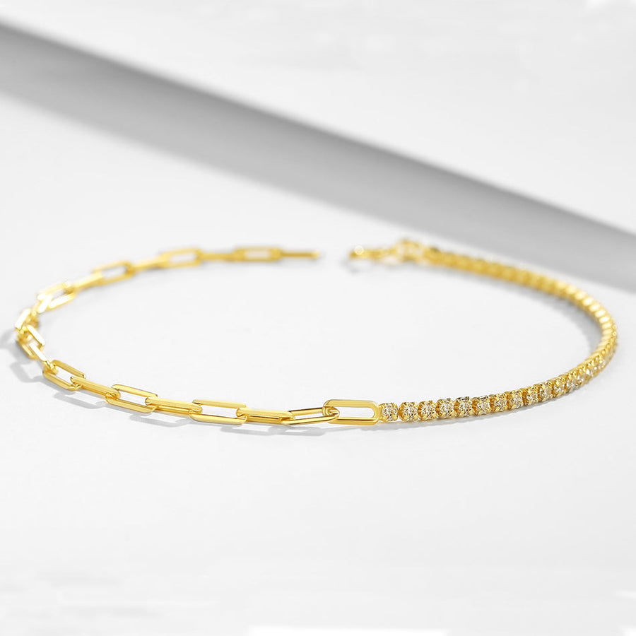 FS0118 925 silver tennis Chain Bracelet 16+3cm