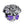 PY1707 925 Sterling Silver Purple Rose Flower Charm