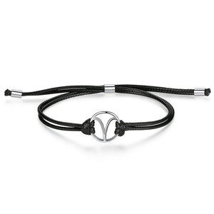 YS1310 925 Sterling Silver Aries Adjustable Rope Bracelet For Lover