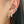 FE1965 925 Sterling Silver Buguette Cubic Zirconia Chunky Huggie Hoop Earrings