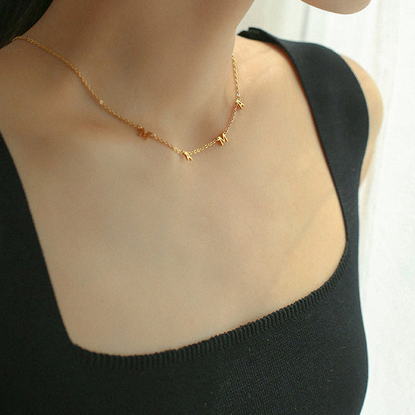 FX0499 925 Sterling Silver MAMA Necklace