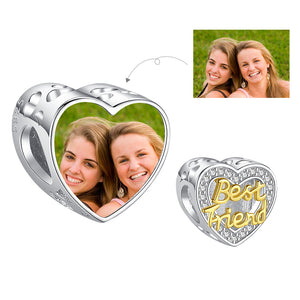 XPPY1123 925 Sterling Silver Photo Charm For Best Friends