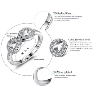 YJ2113  925 Sterling Silver Infinity Symbol Ring