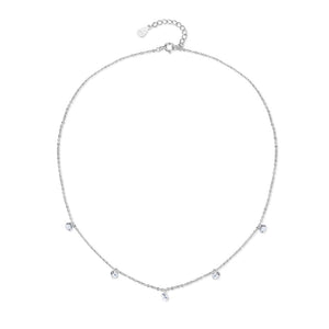 YX1558 925 Sterling Silver Zircon Choker Necklace