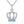 YX1570 925 Sterling Silver Blue Rhinestone Crown Necklace
