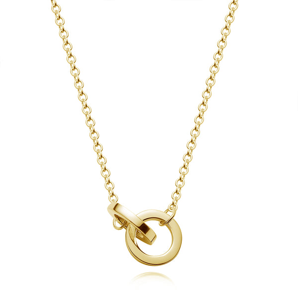 FX0076 925 Sterling Silver Connection Circle Necklace