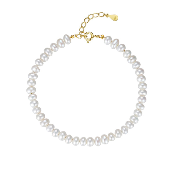 PB0032 925 Sterling Silver Dainty Classic Freshwater Pearl Bracelets