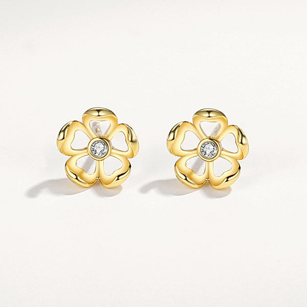 FE1885 925 Sterling Silver Tudor Rose Women Stud Earring