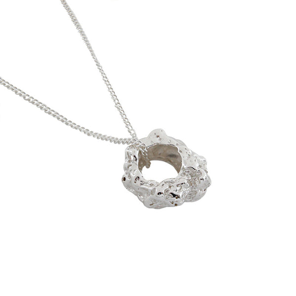 RHX1029 Hammered Irregular Geometry Necklace
