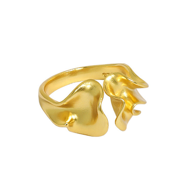 RHJ1109 925 Sterling Silver Irregular Open Ring